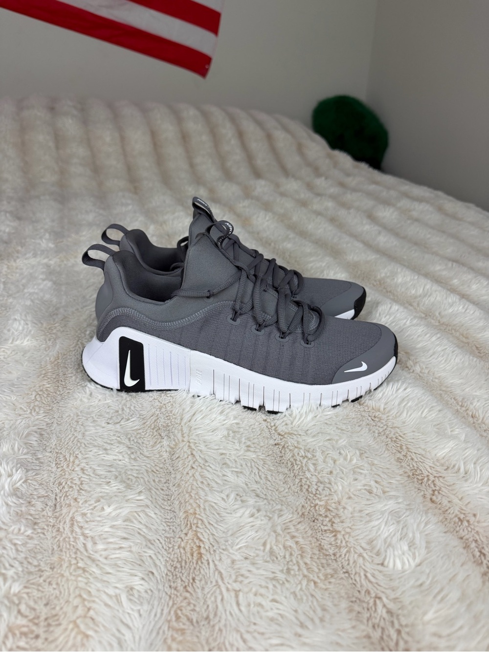 Nike Grey and White Kids Sneakers